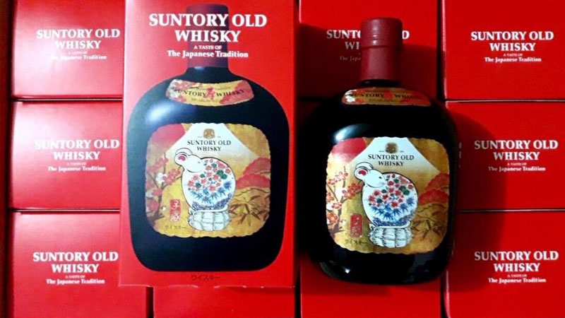ruou suntory old whisky 700ml nhan con chuot 2020 sieu thi nhat ban japana 0 4