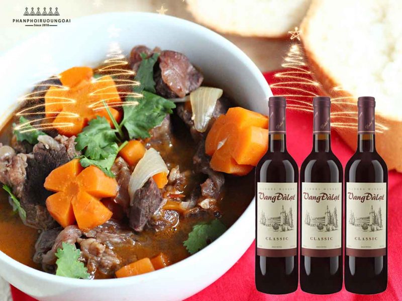 bo sot vang va vang da lat classic red wine 750ml