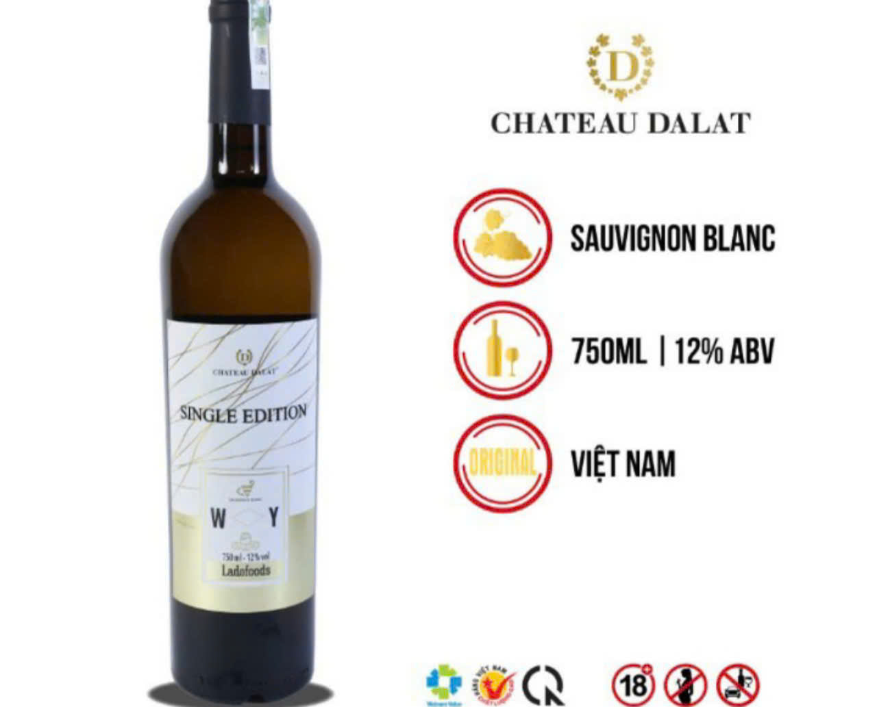 Cac chi tieu cam quan cua single Edition Sauvignon Blanc 750ml