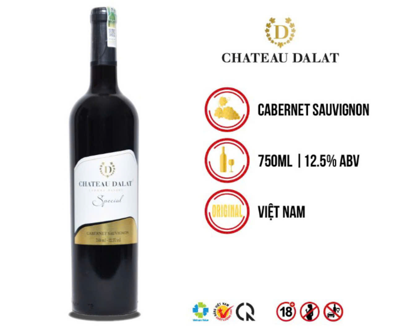 Cac chỉ tieu cam quan cua Dalat Special Cabernet Sauvignon 1