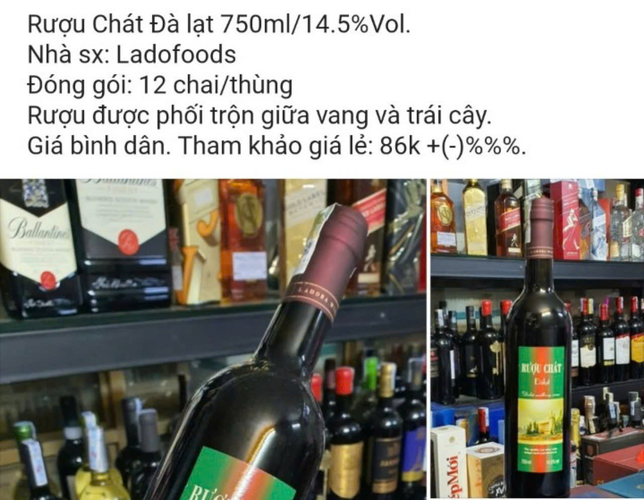 dac diem cua ruou chat da lat