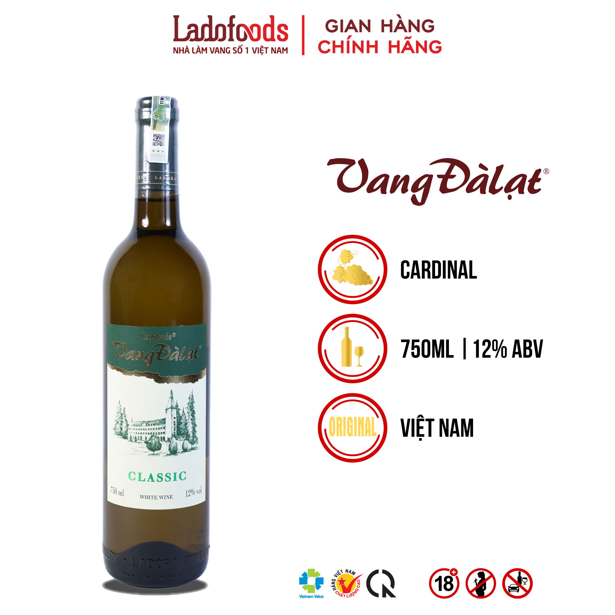 vang da lat classic white Wine 7